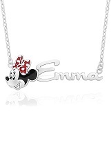 stunning Disney Minnie Mouse custom silver baby necklace